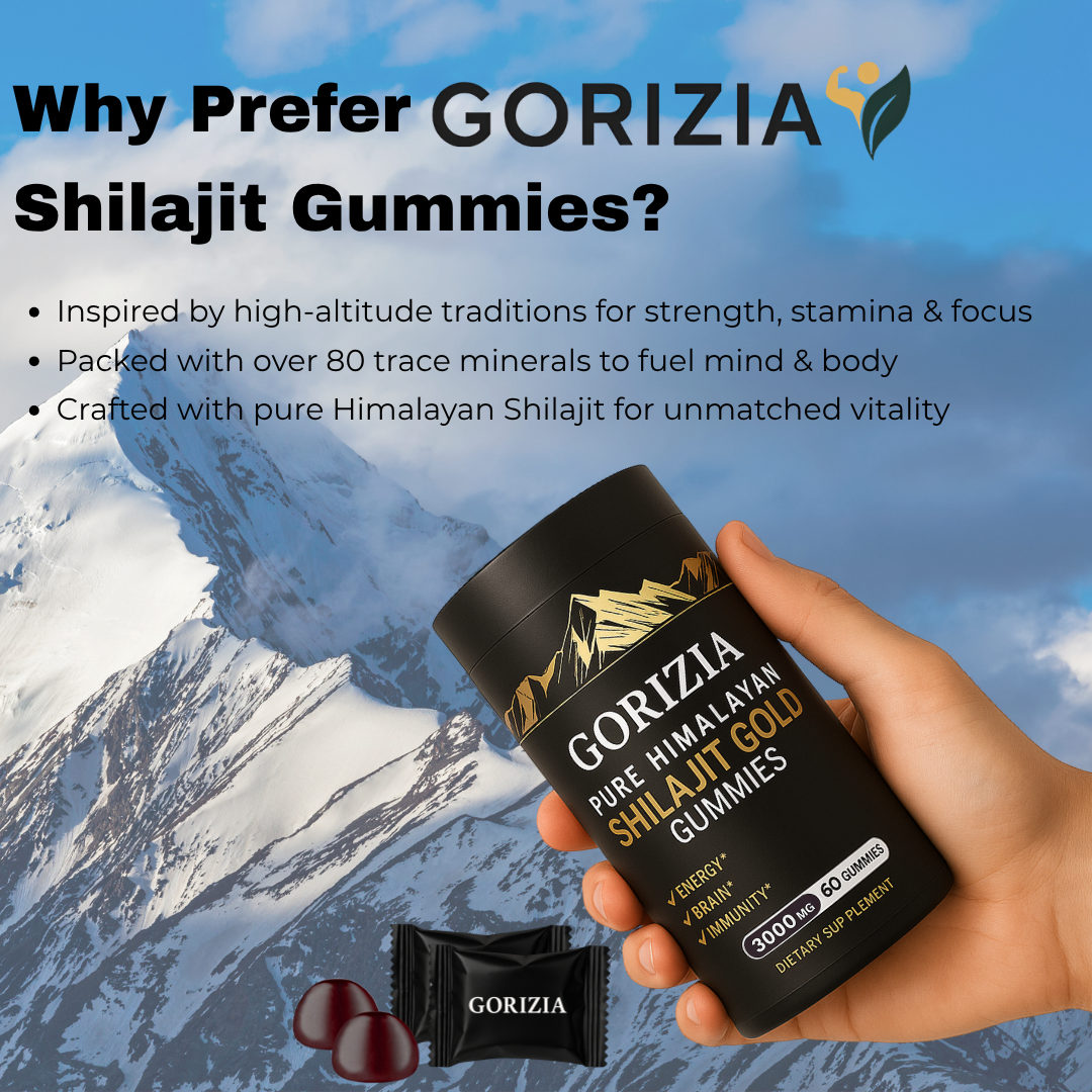 GORIZIA® Shilajit Gummies Unlock Himalayan Energy & Power