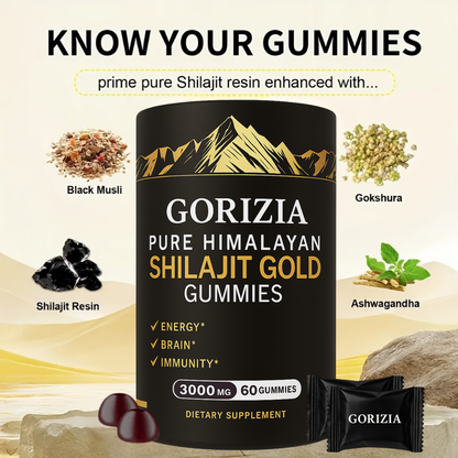 GORIZIA® Shilajit Gummies Unlock Himalayan Energy & Power