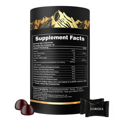 GORIZIA® Shilajit Gummies Unlock Himalayan Energy & Power