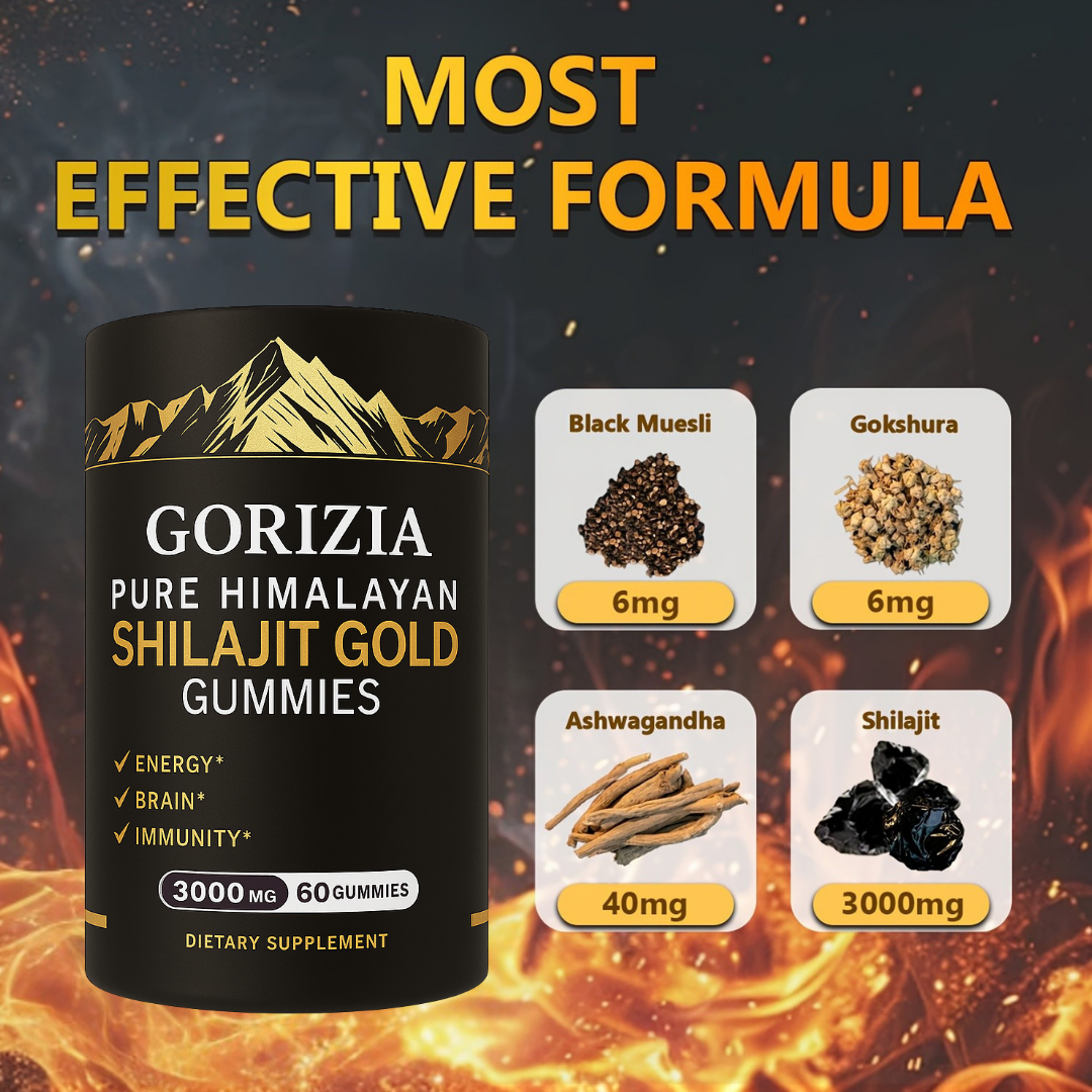 GORIZIA® Shilajit Gummies Unlock Himalayan Energy & Power